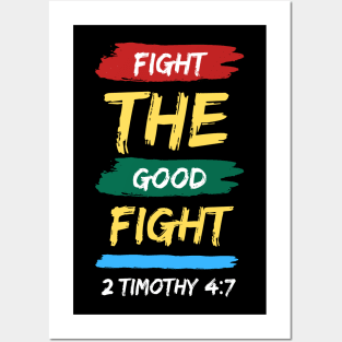 Fight the Good Fight | Christian Typography Posters and Art